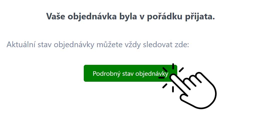 Megrendelés állapot gombja e-mailben