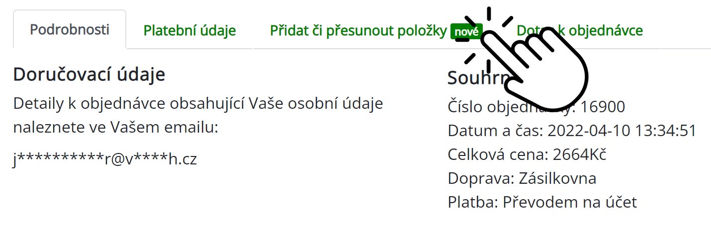 Megrendelés szerkesztése gomb