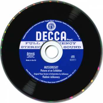 CD Vladimir Ashkenazy: Pictures At An Exhibition (Original Piano Version / Orchestral Version) = Tableaux D'Une Exposition (Version Originale Pour Piano / Version Orchestrale) = Bilder Einer Ausstellung (Originalfassung Für Klavier / Orchesterfassung) PIC