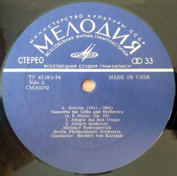LP Antonín Dvořák: Концерт Для Виолончели С Оркестром Си Минор, Соч. 104 = Concerto For Cello An Orchestra In B Minor, Op. 104