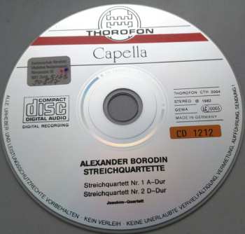 CD Alexander Borodin: Die Streichquartette 