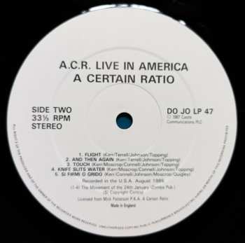 LP A Certain Ratio: Live In America