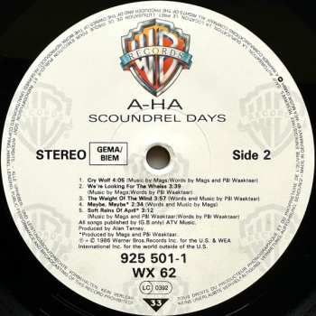 LP a-ha: Scoundrel Days