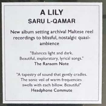 LP A Lily:  Saru L-Qamar CLR
