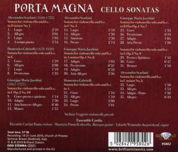 CD Alessandro Scarlatti: Porta Magna: Cello Sonatas