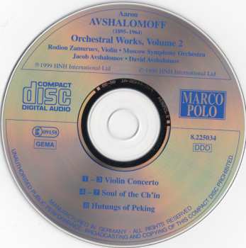 CD Aaron Avshalomov: Orchestral Works, Volume 2