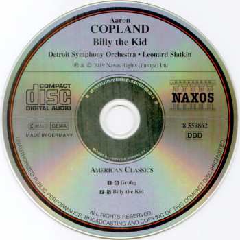 CD Aaron Copland: Billy The Kid (Complete Ballet) - Grohg (One-Act Ballet)