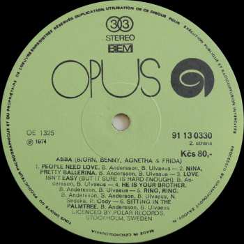 LP ABBA: ABBA (Björn, Benny, Agnetha & Frida)