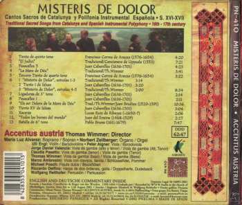 CD Ensemble Accentus: Misteris De Dolor (Cantos Sacros de Catalunya y Polifonia Instrumental Española, S. XVI-XVII = Traditional Sacred Songs From Catalunya And Spanish Instrumental Polyphony, 16th - 17th Century)