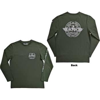 Merch AC/DC: Ac/dc Unisex Long Sleeve T-shirt: Rock Or Bust (back & Sleeve Print) (small) S