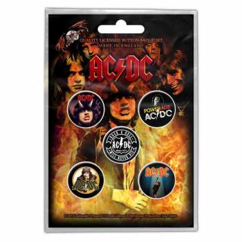 Merch AC/DC: Kitűző készlet Highway To Hell 