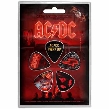 Merch AC/DC: Gitár pengető készlet Pwr-up