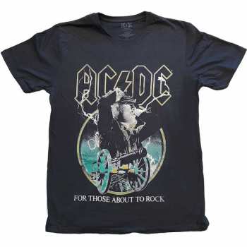 Merch AC/DC: Póló For Those About To Rock Yellow Outlines 