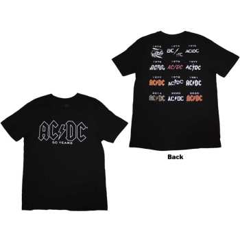 Merch AC/DC: Ac/dc Unisex T-shirt: Logo History (back Print) (small) S