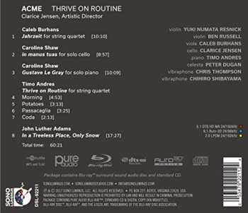 CD/Blu-ray ACME (American Contemporary Music Ensemble): Thrive On Routine