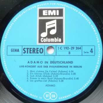 2LP/Dobozkészlet Adamo: Adamo In Deutschland (Live-Konzert Aus Der Philharmonie In Berlin)