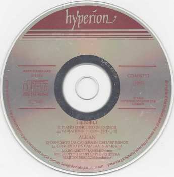 CD Charles-Valentin Alkan: Piano Concerto Op16 / Variations De Concert Op11 (First Recording) / Concerto Da Camera Op10/1 (First Recording) / Concerto Da Camera Op10/2