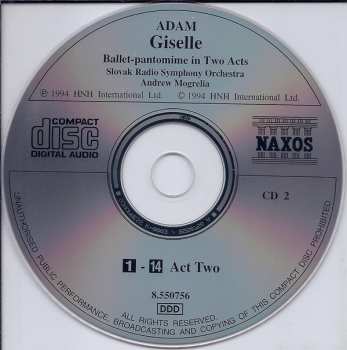 2CD Slovak Radio Symphony Orchestra: Giselle Ballet-pantomime In Two Acts (Complete Ballet)