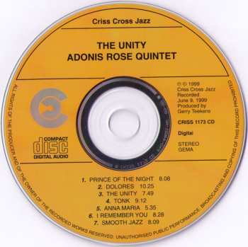 CD Adonis Rose Quintet: The Unity