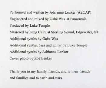 LP Adrianne Lenker: Abysskiss