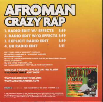 CD Afroman: Crazy Rap