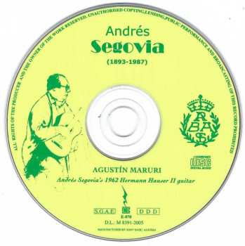 CD Agustín Maruri: The Andrés Segovia Album: Original Compositions