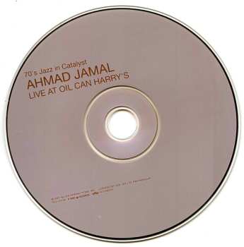 CD Ahmad Jamal: Recorded Live At "Oil Can Harry's"