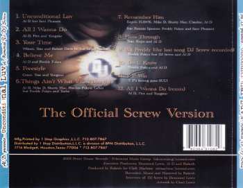 CD Al-D: Unconditional Luv A Memorial To DJ Screw (Slowed & Chopped)
