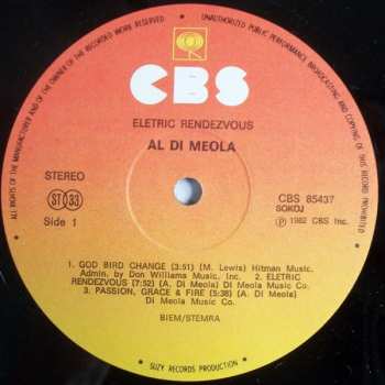 LP Al Di Meola: Electric Rendezvous