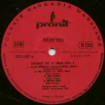 LP Alan Caddy: England's Top 20 Smash Hits - 2