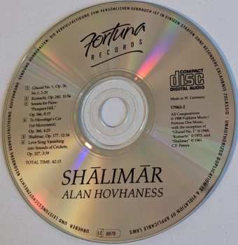 CD Alan Hovhaness: Shālimār (Piano Solos)