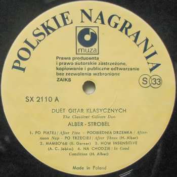 LP Henryk Alber: Duet Gitar Klasycznych