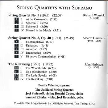 CD Alberto Ginastera: String Quartets with Soprano