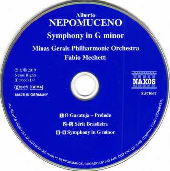 CD Alberto Nepomuceno: Symphony In G Minor / O Garantuja – Prelude ∙ Série Brasileira