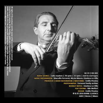 18CD/Dobozkészlet Aldo Ferraresi: The Art Of Violin 1 - Aldo Ferraresi: 1923-1979 Unreleased Recordings DLX