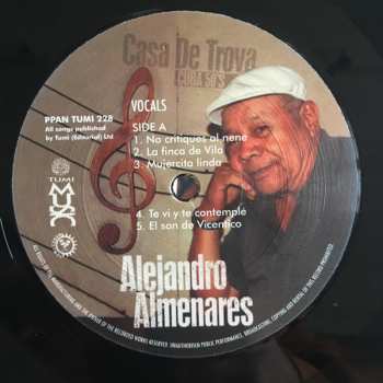 2LP Alejandro Almenares: Casa De Trova - Cuba 50's  LTD