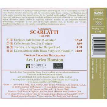 CD Alessandro Scarlatti: Euridice Dall'Inferno / La Concettione Della Beata Vergine