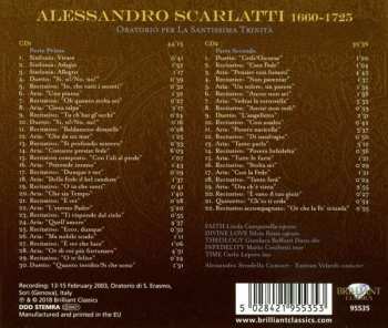 2CD Alessandro Scarlatti: Oratorio Per La Santissima Trinità