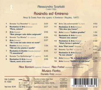 CD Alessandro Scarlatti: Rosinda Ed Emireno - Arias & Duets From The Opera "L'Emireno" (Naples 1697)