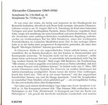 CD Alexander Glazunov: Symphonies Nos. 2 And 7 "Pastoral"