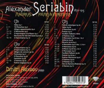 3CD Alexander Scriabine: Mazurkas, Poèmes & Impromtus