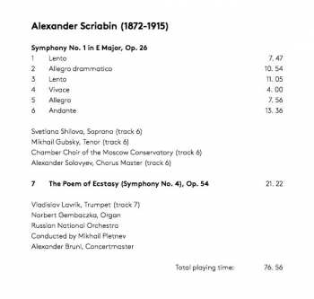 SACD Russian National Orchestra: Symphony No. 1 / The Poem Of Ecstasy