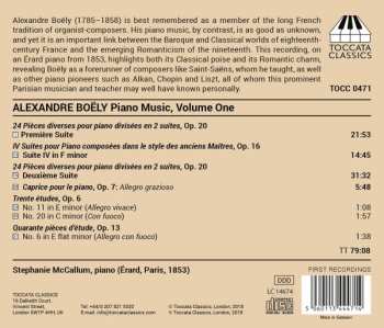 CD Alexandre Boëly: Piano Music, Volume One