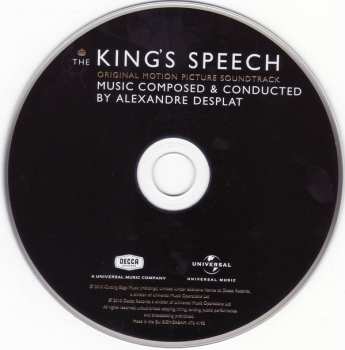 CD Alexandre Desplat: The King's Speech (Original Motion Picture Soundtrack) 