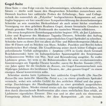 CD Alfred Schnittke: Gogol Suite / Labyrinths