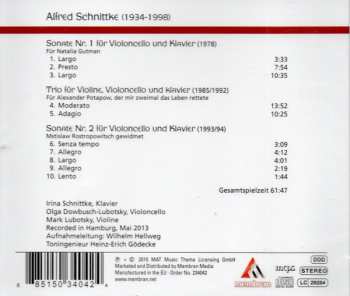 CD Alfred Schnittke: Sonate Nr. 1 & 2 Für Violoncello Und Klavier Trio Für Violine, Violoncello Und Klavier