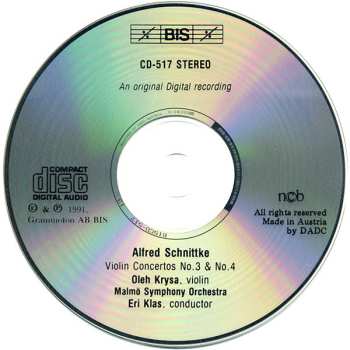 CD Alfred Schnittke: Violin Concertos No. 3 & No. 4