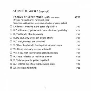 SACD Arvo Pärt: Psalms Of Repentance; Magnificat & Nunc Dimittis