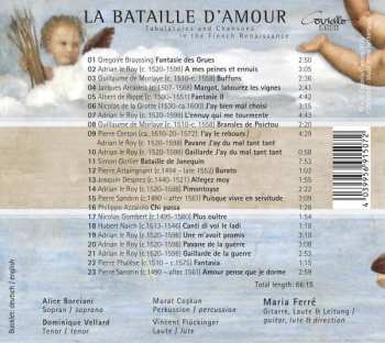 CD Dominique Vellard: La Battaille D'Amour - Tabulatures And Chansons In The French Renassiance