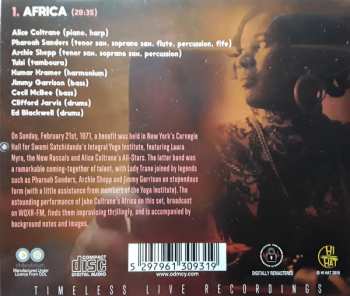 CD Alice Coltrane: Carnegie Hall '71